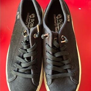 Skechers BOBS Black Slip-On Memory Foam Casual Shoe
